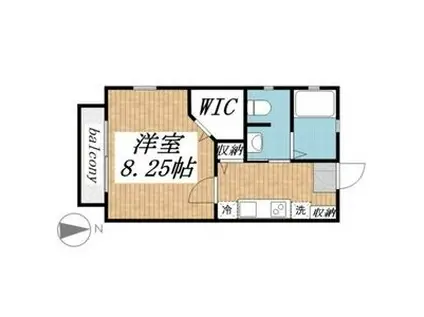 シャーメゾン上連雀(1K/2階)の間取り写真