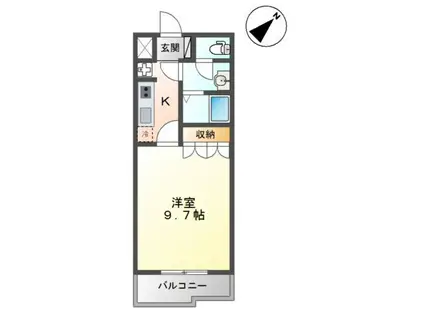シティルミナスVII(1K/1階)の間取り写真