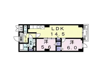 シエラ クレスト(2LDK/1階)の間取り写真