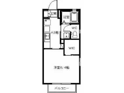SEA-SIDE HILLS(1K/1階)の間取り写真