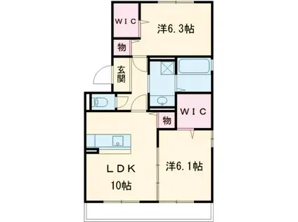 KAISHO V(2LDK/3階)の間取り写真