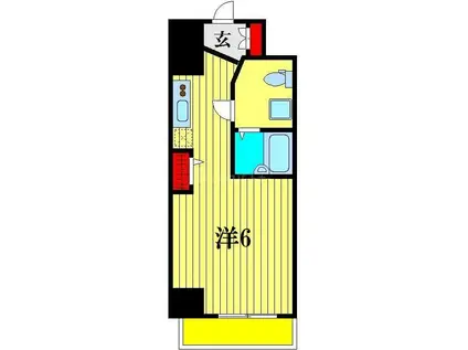 THEパームス新小岩(ワンルーム/6階)の間取り写真