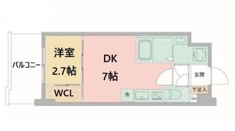 セレニテ神戸西エクラ(1DK/14階)の間取り写真