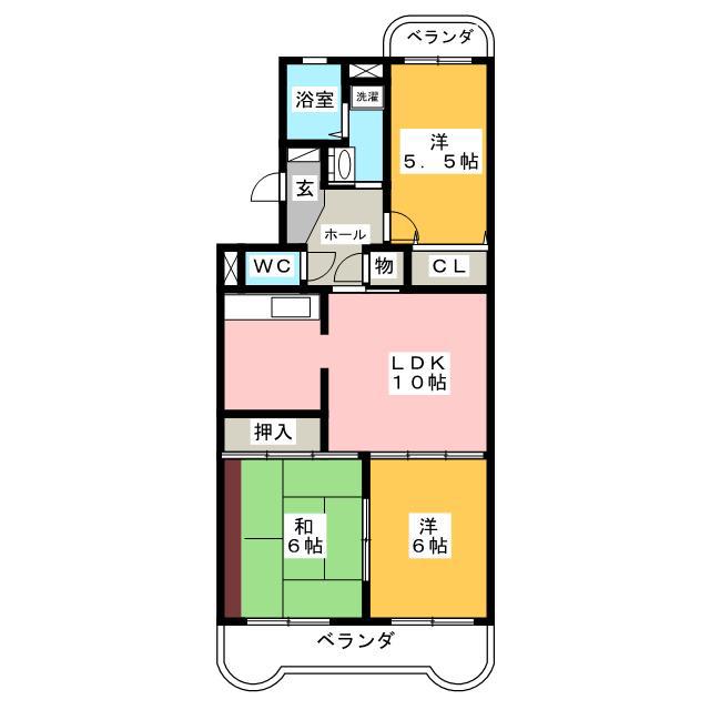 エステイタスMN-1(3LDK/3階)の間取り写真