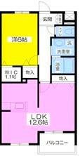 SHINE HILLS(1LDK/2階)の間取り写真