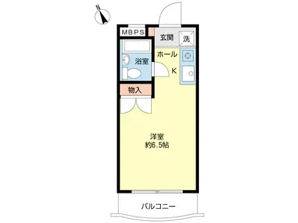 ダイアパレス京成大久保(ワンルーム/3階)の間取り写真