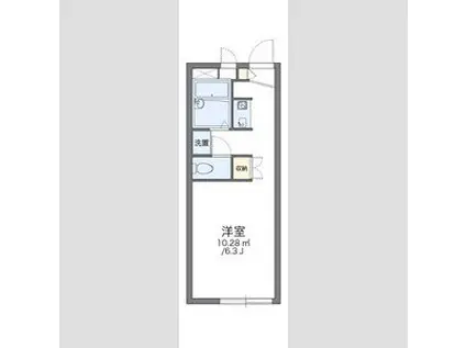 レオパレスソレーユ(1K/2階)の間取り写真