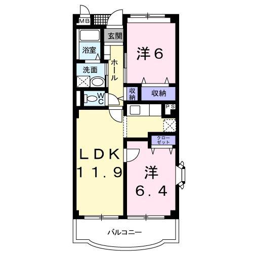 モア・エテルノ(2LDK/3階)の間取り写真