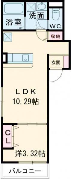 FSTYLE小山(1LDK/3階)の間取り写真
