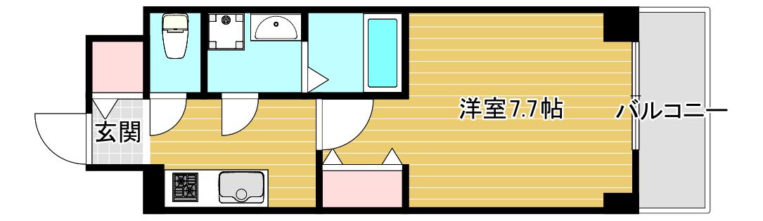 MELDIA CREST TAPP NAMBA ウエスト(1K/10階)の間取り写真