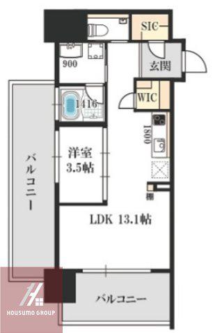 ベネチア天満橋(1LDK/6階)の間取り写真