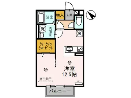 ＪＲ東海道本線 南彦根駅 徒歩15分 2階建 築20年(ワンルーム/1階)の間取り写真