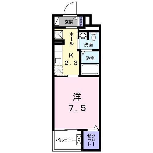 ロイヤルナカダ(1K/3階)の間取り写真