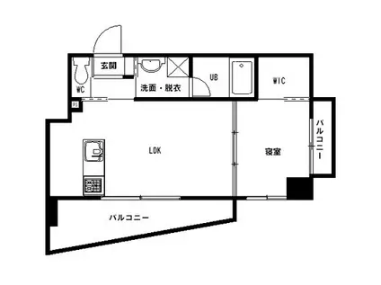 KRISKAR(1LDK/6階)の間取り写真