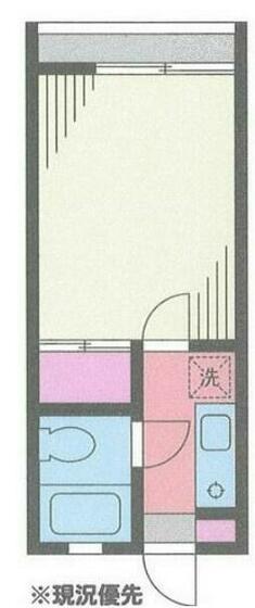 コーポコスモ(1K/2階)の間取り写真