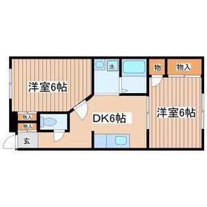 フェニックス福室(2DK/3階)の間取り写真