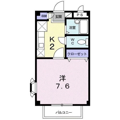 TANOSHISO(1K/2階)の間取り写真