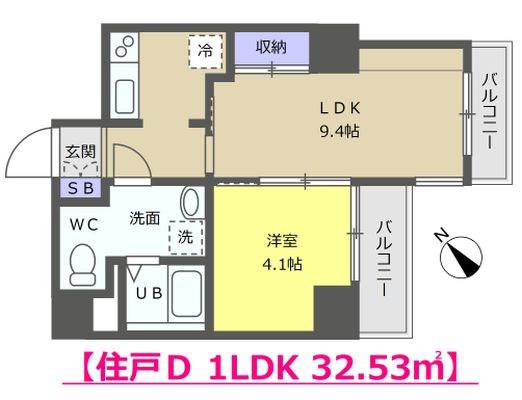 4I-RESIDENCE(1LDK/2階)の間取り写真