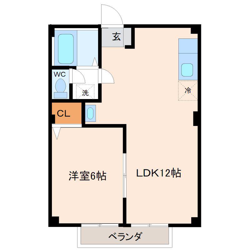 グリーンヒルズなかのIII(1LDK/1階)の間取り写真