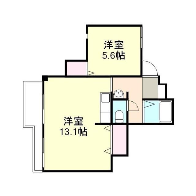 ガーディニア倉敷(1LDK/4階)の間取り写真