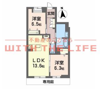 シャーメゾンレジデンス夜明(2LDK/3階)の間取り写真