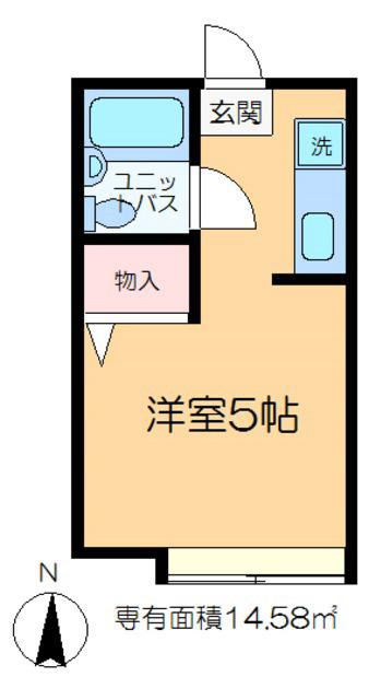 ウイング金町(ワンルーム/2階)の間取り写真