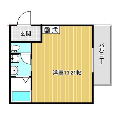 PREMIERE V(ワンルーム/1階)の間取り写真
