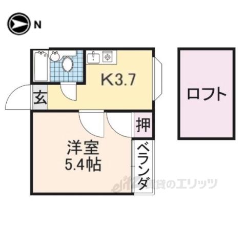 みすずコーポ3(1K/3階)の間取り写真