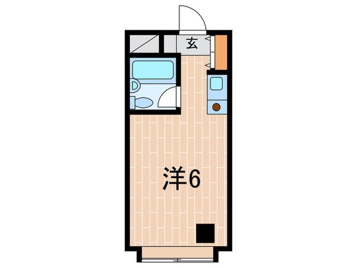 阪急今津線 仁川駅 徒歩2分 4階建 築31年(ワンルーム/3階)の間取り写真