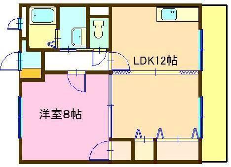 サンライズハイツ(1LDK/3階)の間取り写真