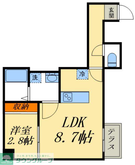 川口市飯塚1丁目計画(1LDK/1階)の間取り写真