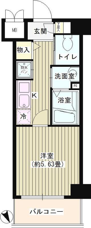 シェーナエム(1K/8階)の間取り写真