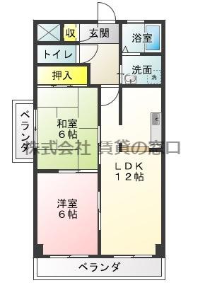 セントラルコート佳日(2LDK/2階)の間取り写真