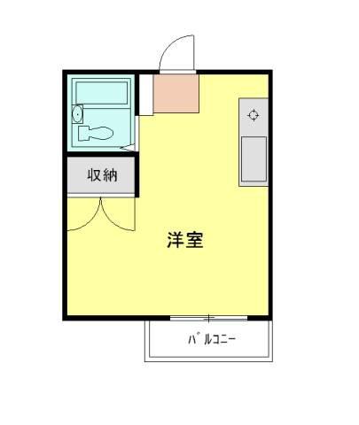 ハイツウィロウ(ワンルーム/3階)の間取り写真