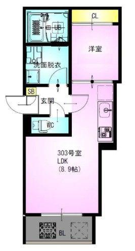 REGALEST SETON(1LDK/3階)の間取り写真