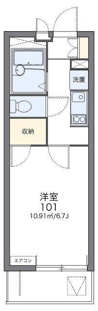 レオパレスグランドコート(1K/4階)の間取り写真