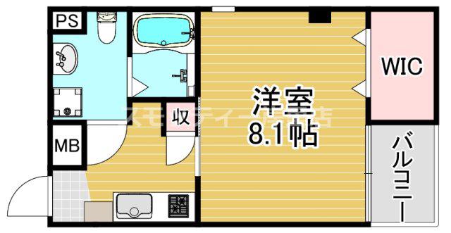 エムズコート玉出(1K/2階)の間取り写真