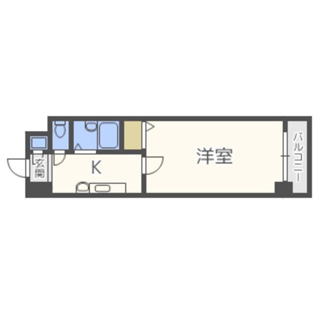 エンクレスト赤坂壱番館(1K/3階)の間取り写真