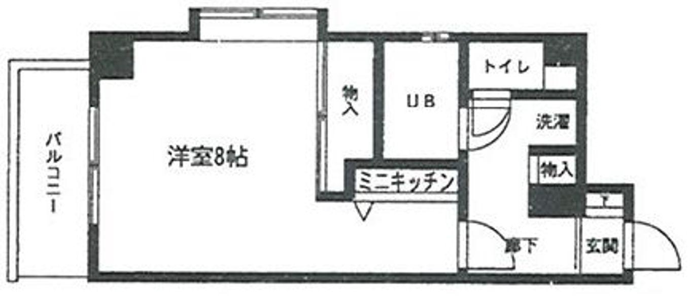 シスタス赤坂(ワンルーム/4階)の間取り写真