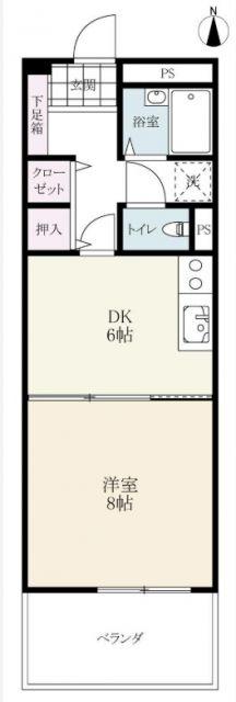 パークサイド松島II(1DK/5階)の間取り写真