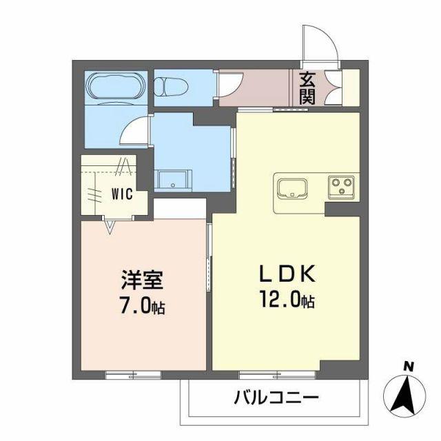 ノルディア野田(1LDK/3階)の間取り写真