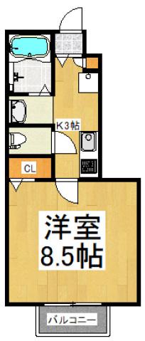 イル・ロトーレC(1K/1階)の間取り写真