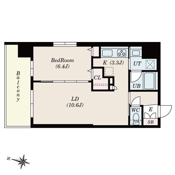 COH RESIDENCE 札幌(1LDK/14階)の間取り写真