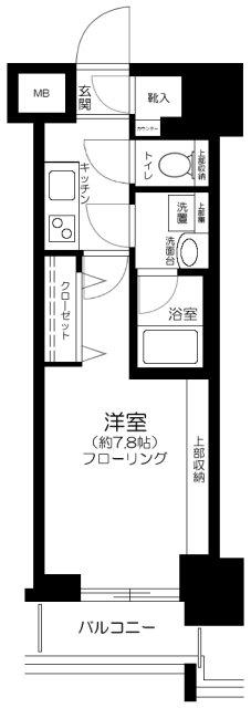 ブライズ板橋クレヴィスタ(1K/4階)の間取り写真