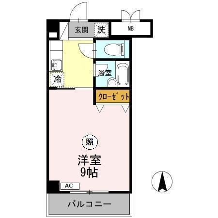 アルカコンネ大工(1K/2階)の間取り写真