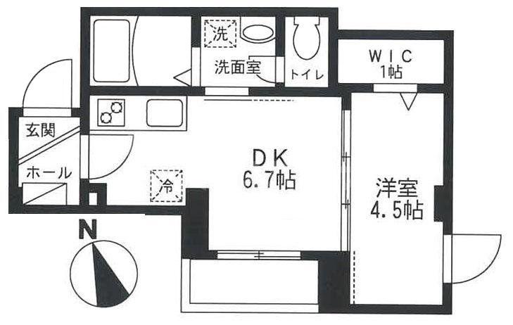 AGORA(1DK/2階)の間取り写真