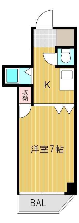 グランエスポワール(1K/5階)の間取り写真