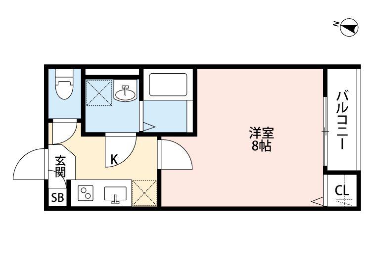 ONE FOR ALL 大宮(1K/1階)の間取り写真