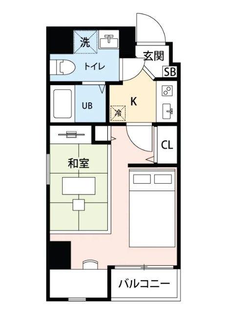 マイナビSTAYグレース菊川(1K/3階)の間取り写真