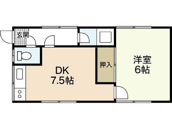 メゾン山崎(1K/1階)の間取り写真